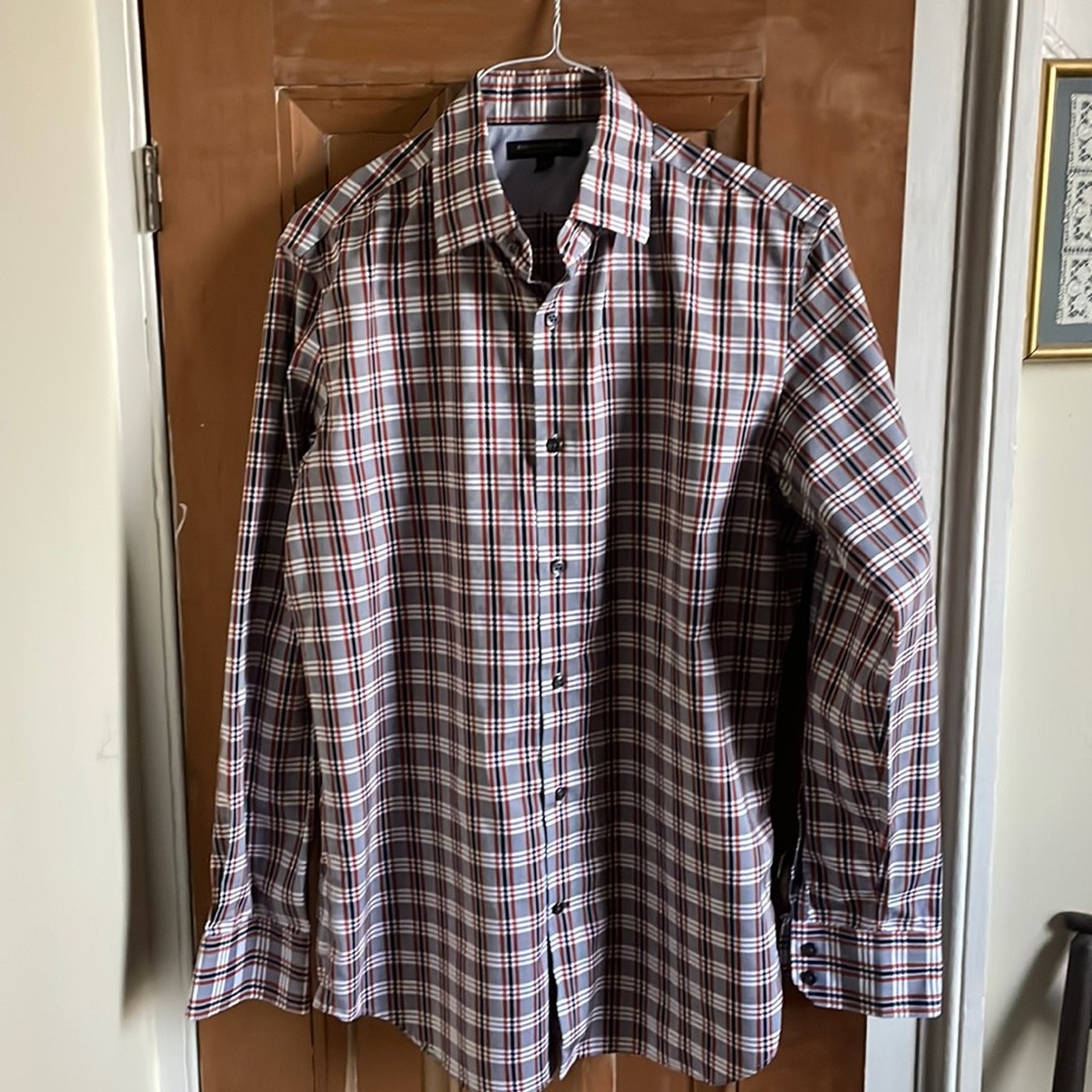 Banana Republic M non-iron slim fit plaid shirt